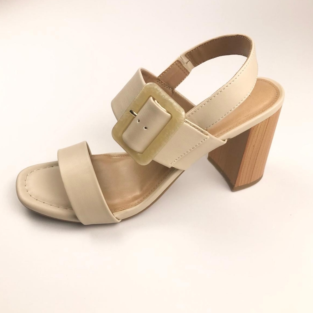 ✨ Beige Block Heel Sandals – Size 10 (WMS 10 MED) ✨ - Picture 4 of 11